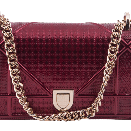 Red Diorama Metallic Crossbody Bag (New)