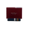Blue Leather Logo Bi-fold Wallet