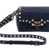 Navy Rochstud Mini Satchel Shoulder Crossbody Bag