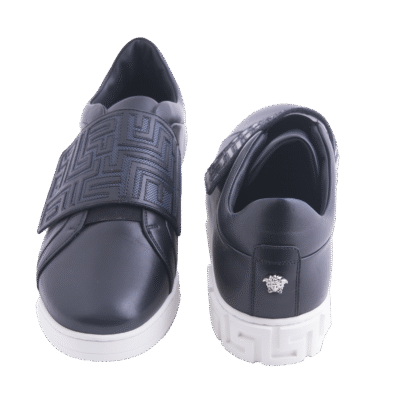 Black Men's Leather Sneakers