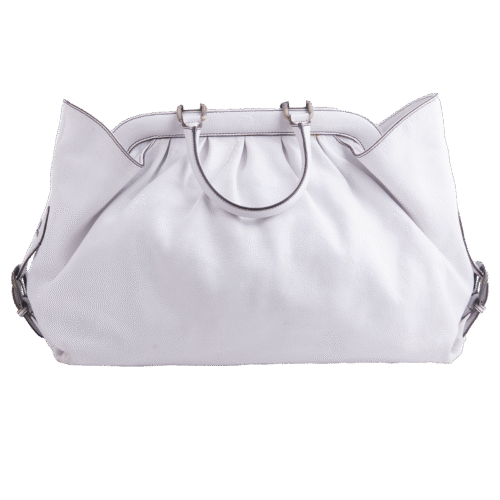 White Leather Tote