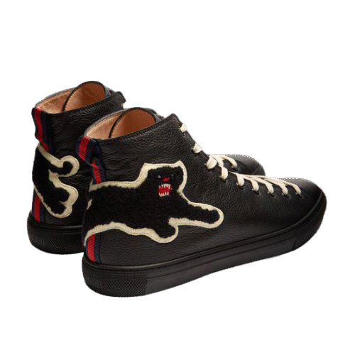 Black Panther High-top Leather Sneakers