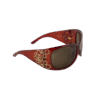 Burgundy Mask Embellished Sunglasses