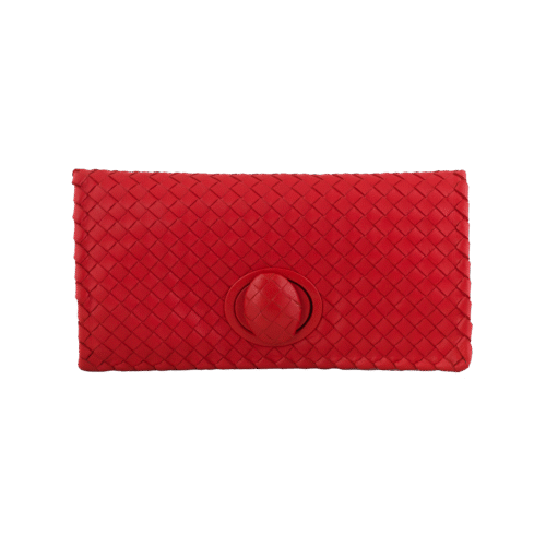 Red Interacciato Dahlia Mini Clutch Bag