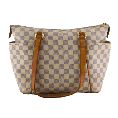 White X Beige Totally Damier Azure shoulder Bag