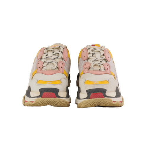 Beige Multicolor Triple S Wedge Sneakers