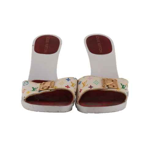 White Monogram Leather Multicolor Sanadal