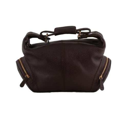 Black Leather Hobo Shoulder Bag