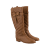 Camel Quilted Low heel booths