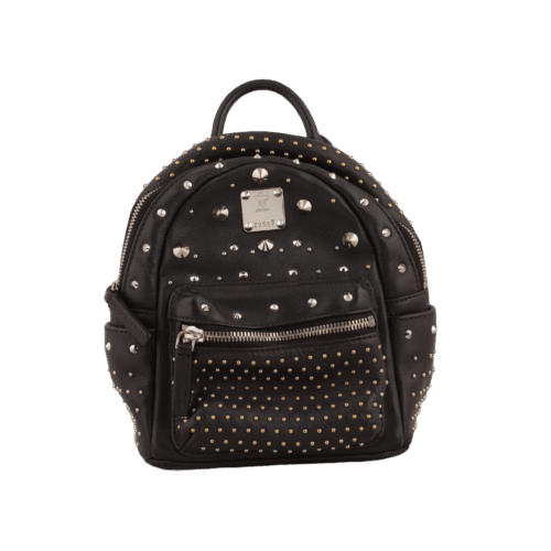 Black Mini Spark Studded Backpack Crossbody Bag