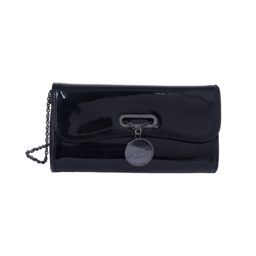 Black Riviera Patent Leather Clutch Bag (New)