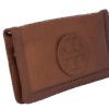 Camel Reva Leather Clutch