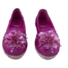 Fuchsia Embellished Espadrilles Loafers Hot Pink (New)