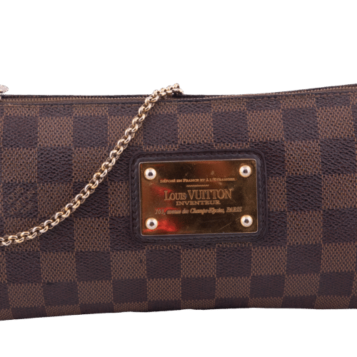 Brown Eva Clutch Damier Ebene Shoulder Bag