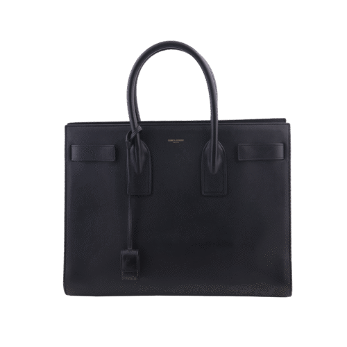 Black Large Sac De Jour Smooth Calf Tote Top Handle Bag