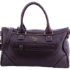 Brown Daino Vitello Medium Boston Bag