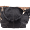 Black Flair Reversible Leather Hobo Shoulder Bag