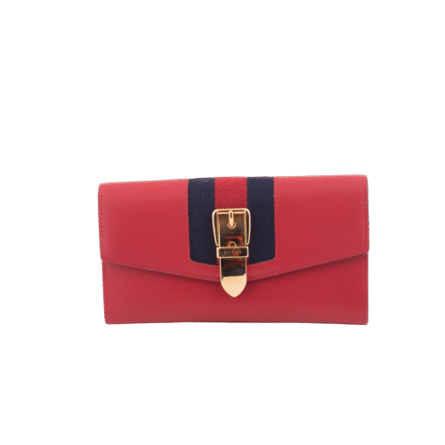 Red Vintage Web Bi- Fold Wallet