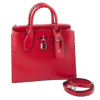 Red City Steamer Lambskin Tote Shoulder Bag