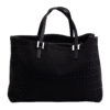 Black Shopper Tote Zucca Print Shoulder Bag