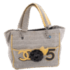 Grey Camellia CC No.5 Tote Shoulder Bag