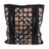 Beige "Brook" Warrior Nova Check Sliced Leather Tote