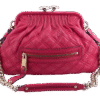 Red Stam Quilted Leather Bag Medium - Red