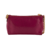 Pink Python Embossed Clutch Shoulder Bag