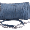 Light Blue Matelasse Clutch Small Crossbody Bag