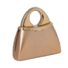 Gold Metallic Mini Evening Top Handle Bag