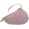 Pink & White Micro Vintage Saddle Bag