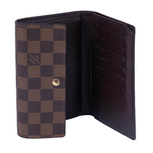 Brown Bi-fold Damier Ebene Wallet