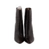 Black Leather Kitten Heels Boots