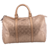 Gold Imprime Coated Canvas Medium Joy Boston Bag