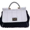 Black White Bi-color Miss Sicily Tricot Limited Edition Bag