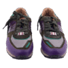 Purple & Green Tri-color Suede Leather Sneakers (Size 37.5)