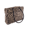 Black and Beige Leopard Print Duffle Bag
