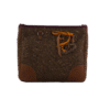 Brown Tweed Embellishes Detail Shoulder Tote Bag