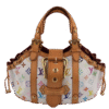 White Multicolor Thede Top Handle Bag