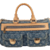 Blue NEO Denim Speedy Top Handle Bag