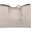 White Leather Shopping Tote