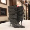 Black Jeffrey Camp Bell Die40 Crystal Embellished Sloush Boot