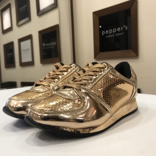 Gold Metalic Sneakers (New)