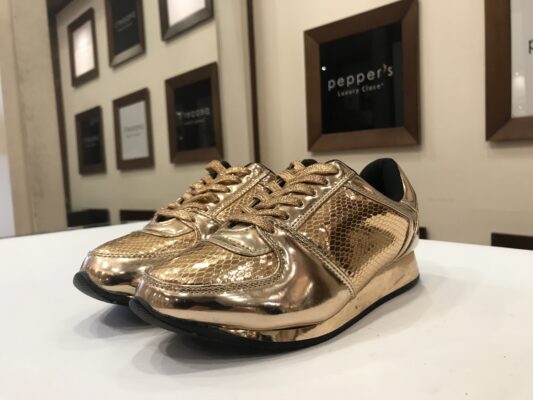 Gold Metalic Sneakers (New)