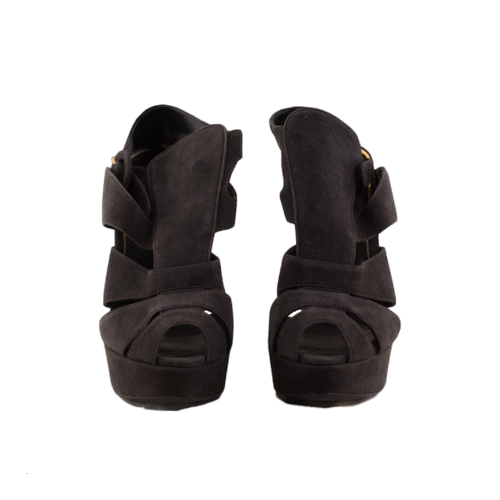 Black Seude Sandals