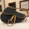 Blue Denim Large Saddle Shoulder Bag