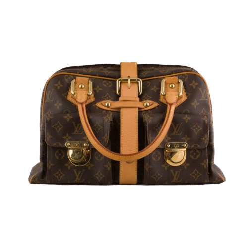 Brown X Beige Monogram Manhatten GM Top Handle Bag
