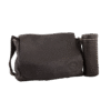 Black Leather Diaper GG Logo Cross body Bag