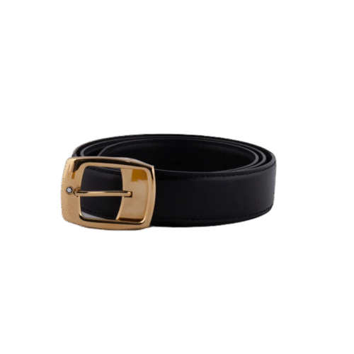 Black Classic Gold Buckle Belt