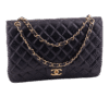 Black Maxi Classic Double Flap